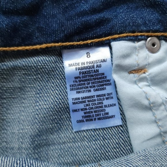 Aeropostale MIDI Distressed Jean Shorts NWOT - Picture 7 of 7